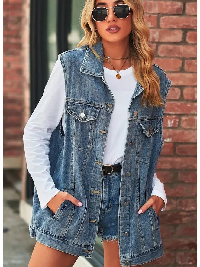 Oversize Denim Vest