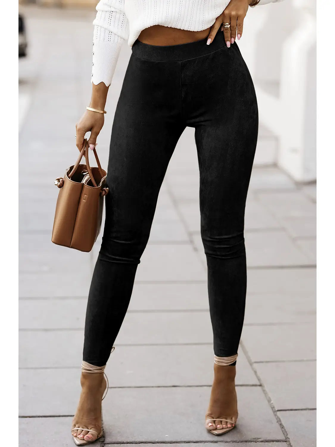 Faux Suede Leggings