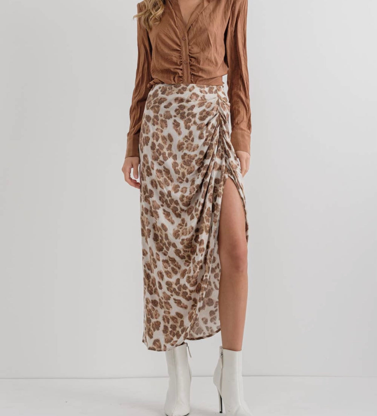 Lane leopard skirt